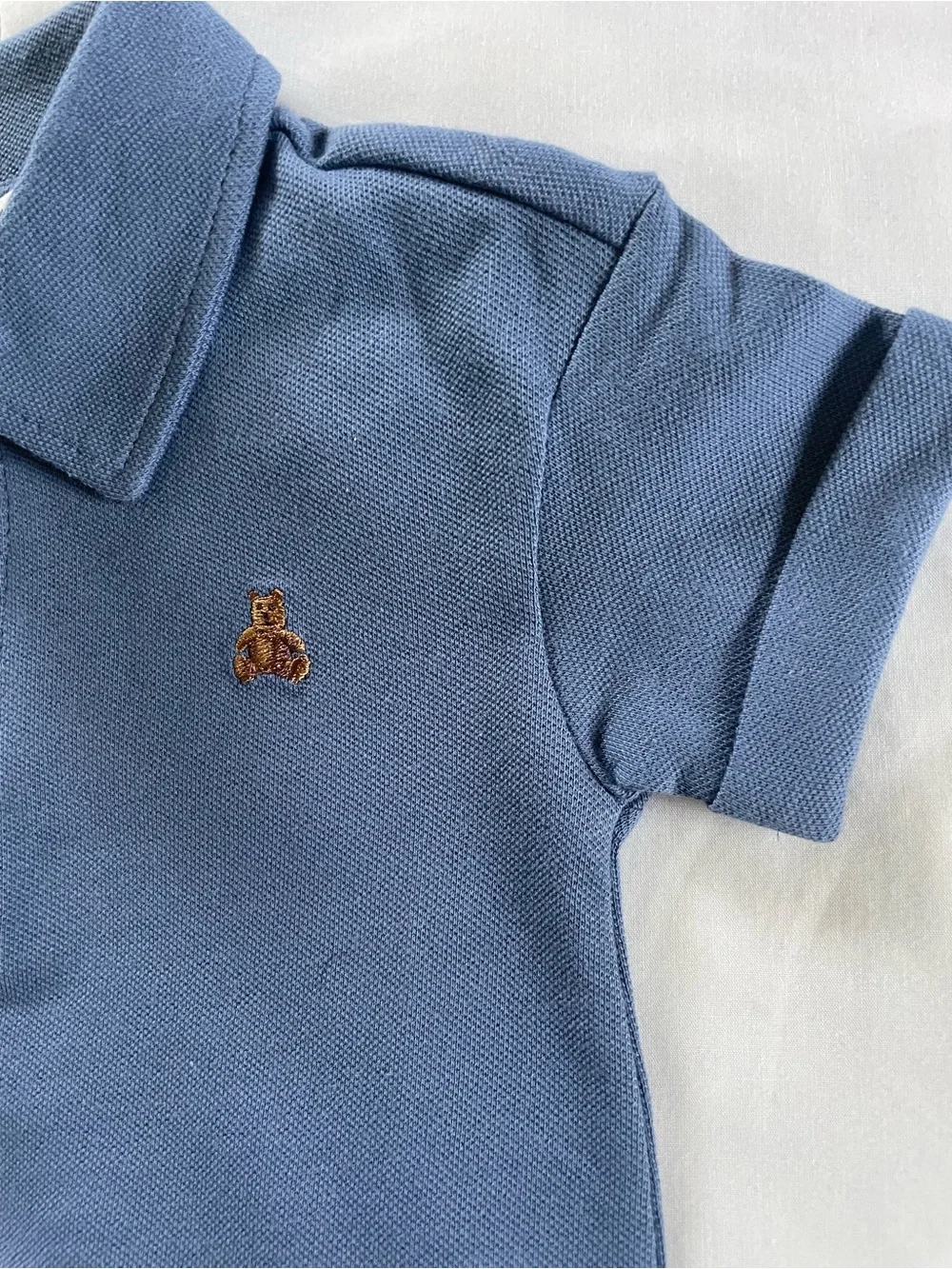 Baby GAP Blue Polo Teddy Short-Sleeve One-Piece